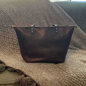 Portland Leather Tote Black (Deep Brown)